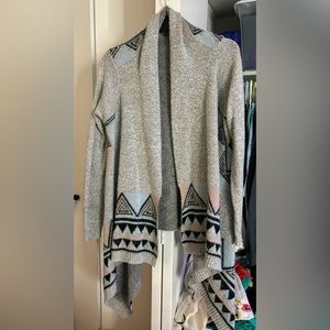 Large Charlotte Russe tribal print knit cardigan sweater